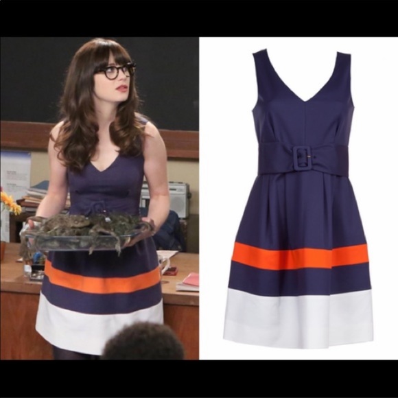 Kate Spade Sawyer Dress Blue Orange Sleeveless 2 - Picture 3 of 8